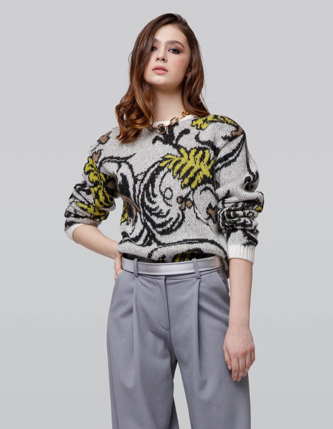 Modern Art Knit Top